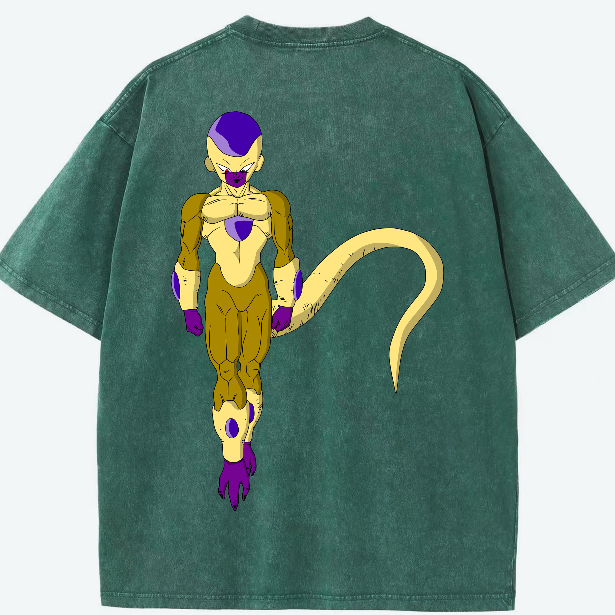（画像用） ドラゴンボール フリーザ DRAGON BALL Frieza 綿100% ヴィンテージ風 半袖Tシャツ（背面プリント）
